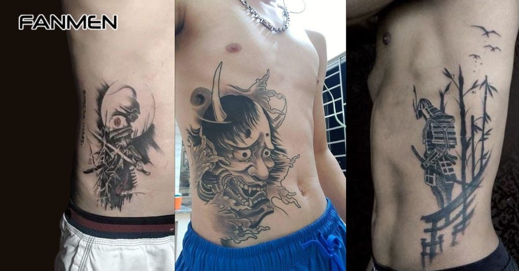Hình xăm eo nam phong cách Nhật Bản