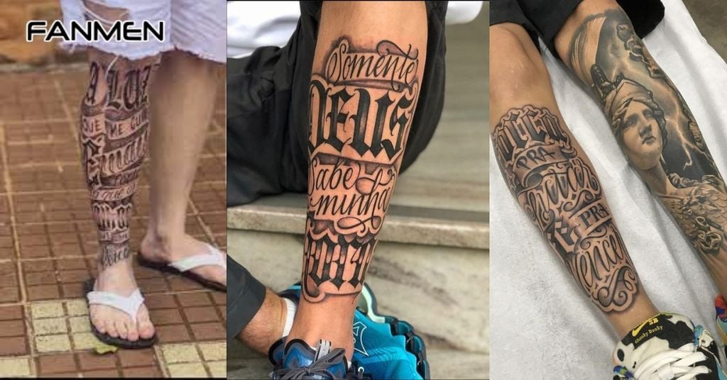 Hình Xăm Full Chân Phong Cách Chữ 1