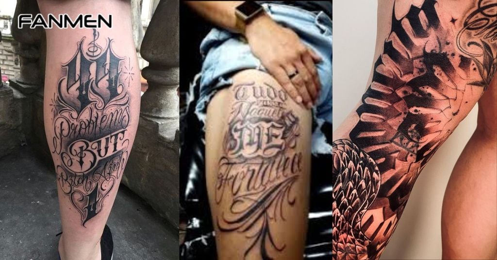 Hình Xăm Full Chân Phong Cách Chữ