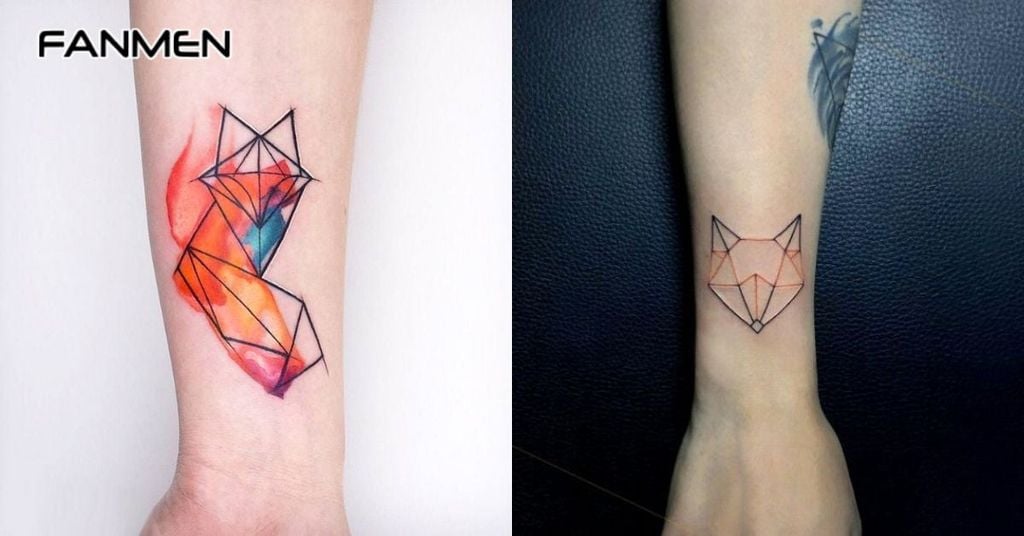 Hình xăm hồ ly Geometric 4