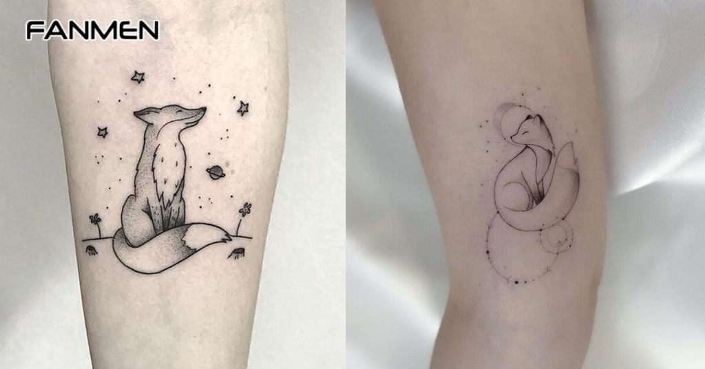 Hình xăm hồ ly Minimalist 4