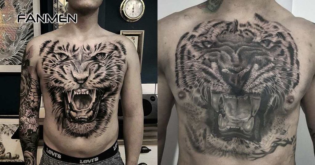 Hình xăm hổ toàn ngực
