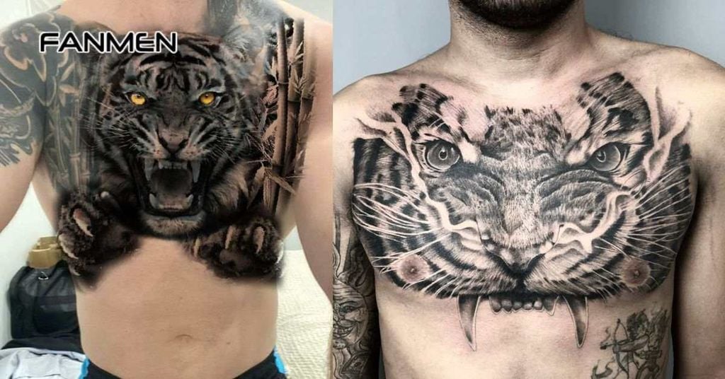 Hình xăm hổ toàn ngực