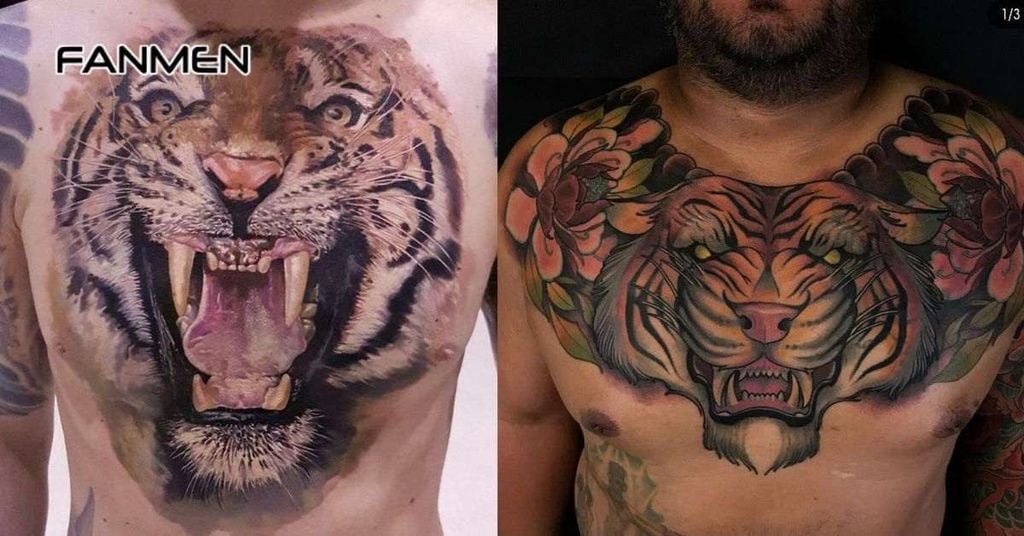 Hình xăm hổ toàn ngực