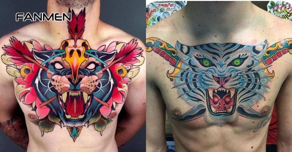 Hình xăm hổ toàn ngực