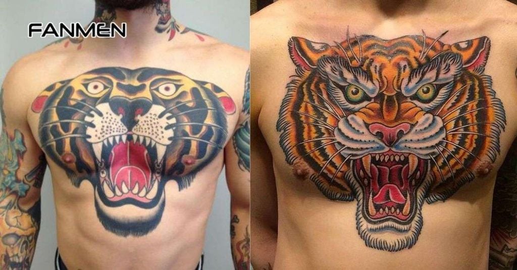 Hình xăm hổ toàn ngực