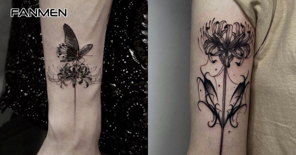 Hình xăm hoa bỉ ngạn 111