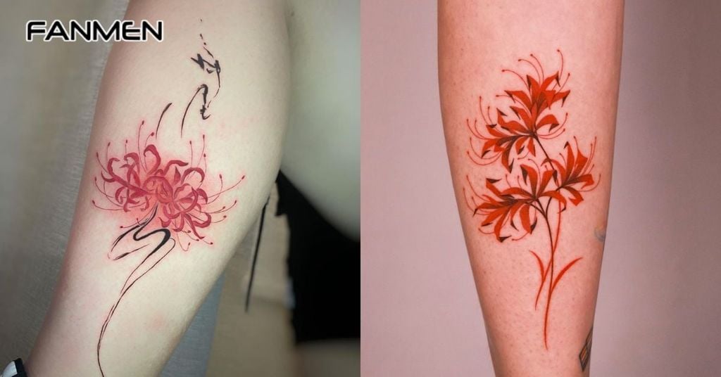 Hình xăm hoa bỉ ngạn 16