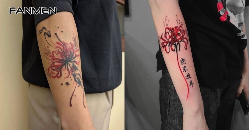 Hình xăm hoa bỉ ngạn 3