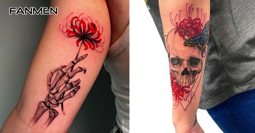 Hình xăm hoa bỉ ngạn 5