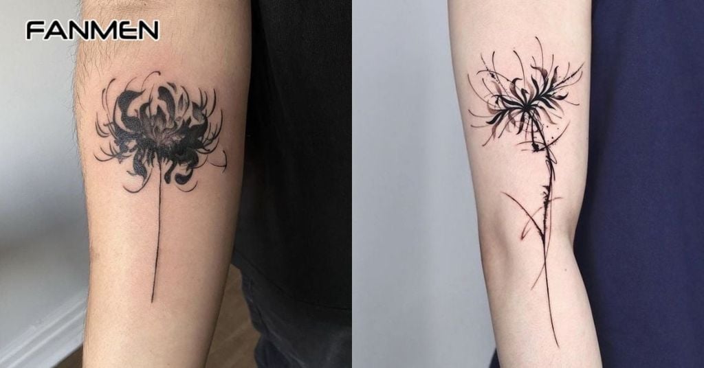 Hình xăm hoa bỉ ngạn 9