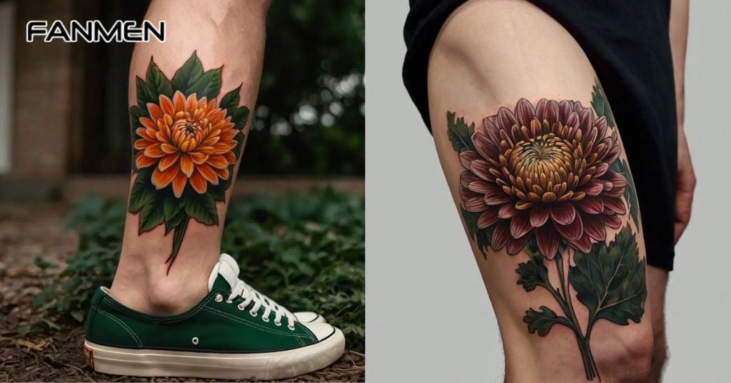 Hình xăm hoa màu chân thực, sống động 4