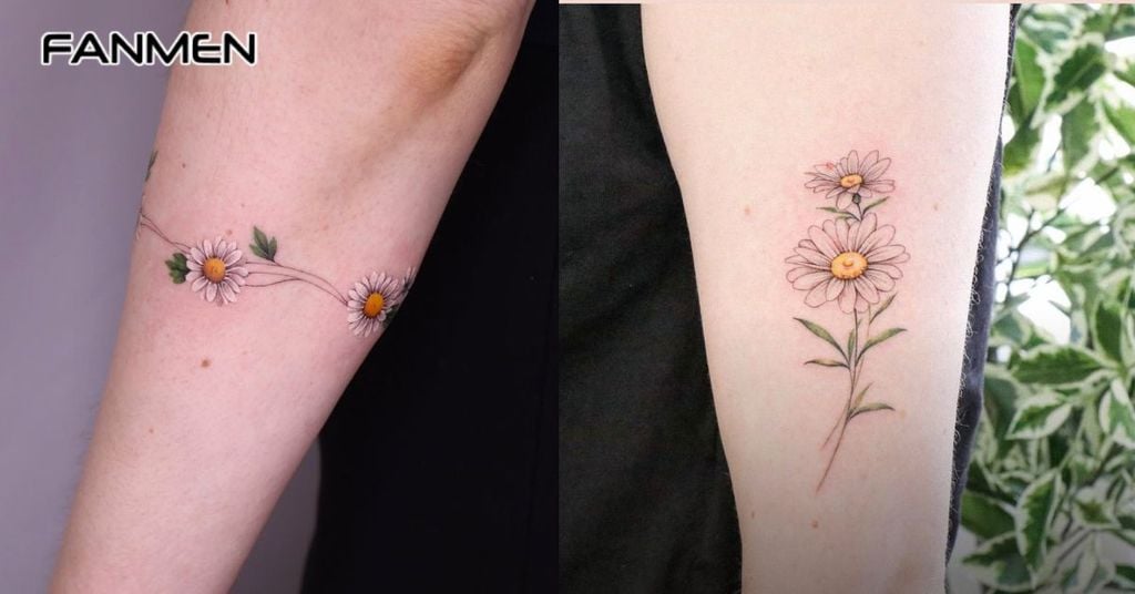 Hình xăm hoa cúc mini 2