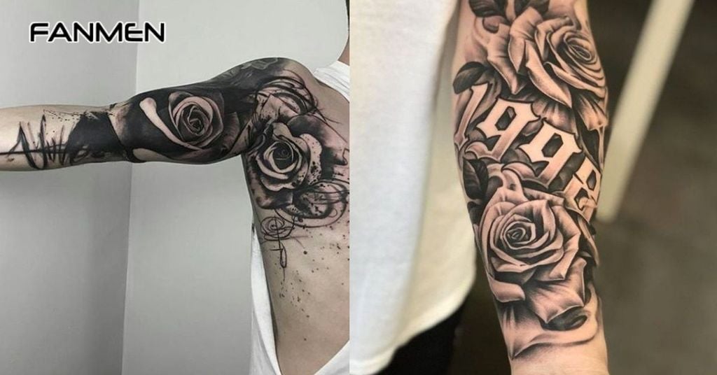 Hình xăm hoa hồng đen 2