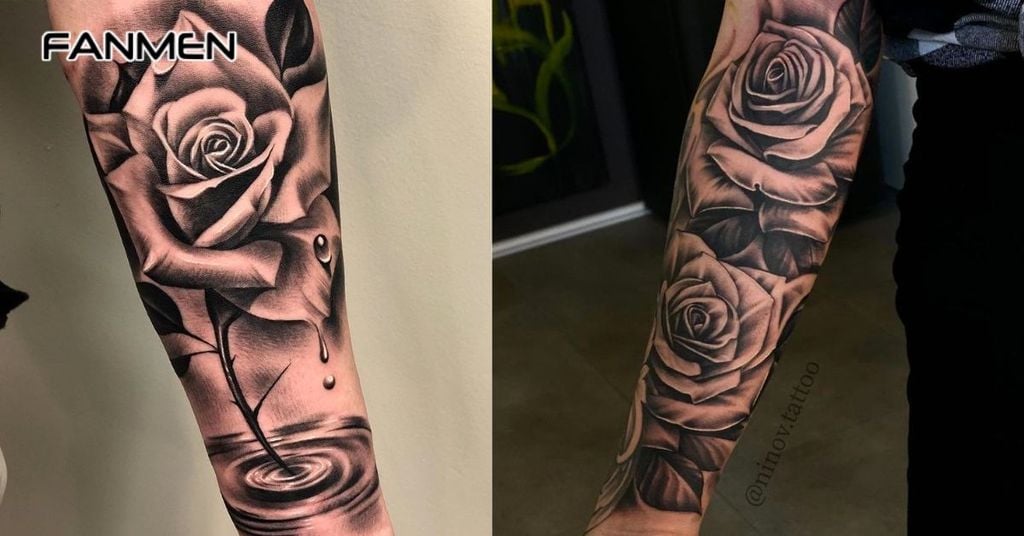 Hình xăm hoa hồng đen 7