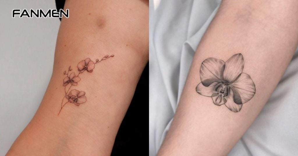 Hình xăm hoa lan cho nam 1