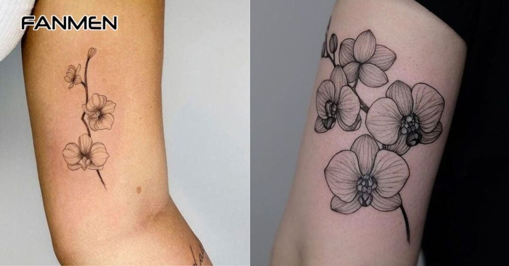 Hình xăm hoa lan cho nam 3