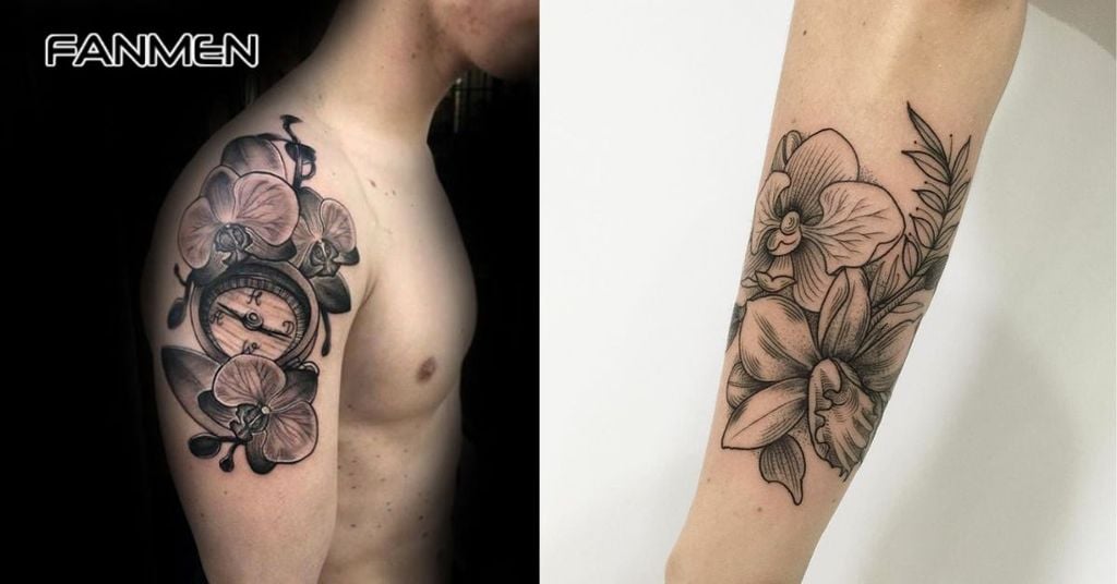 Hình xăm hoa lan cho nam 5