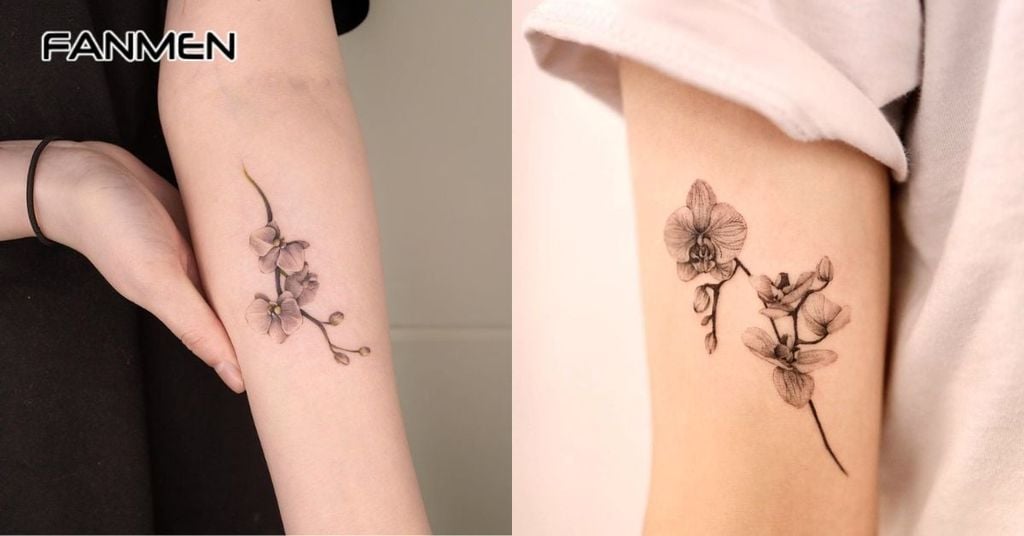 Hình xăm hoa lan cho nam 6
