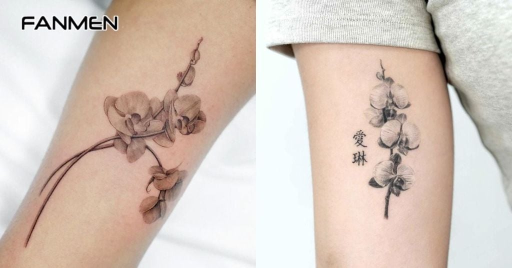 Hình xăm hoa lan cho nam 7