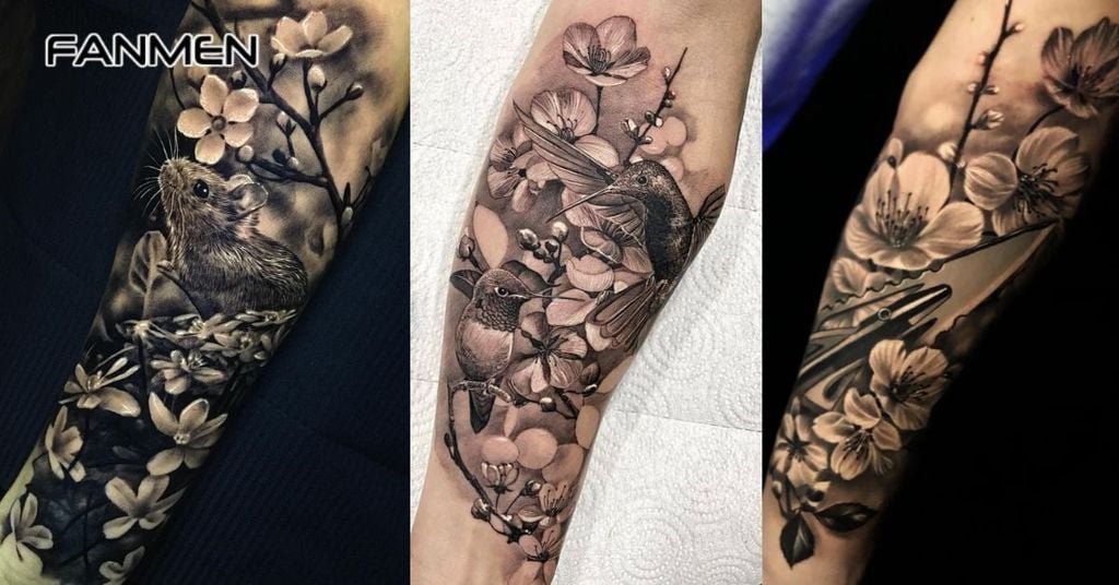 Hình xăm hoa mai 14