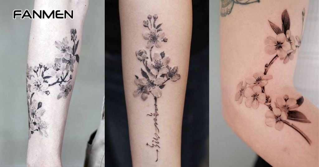 Hình xăm hoa mai 7