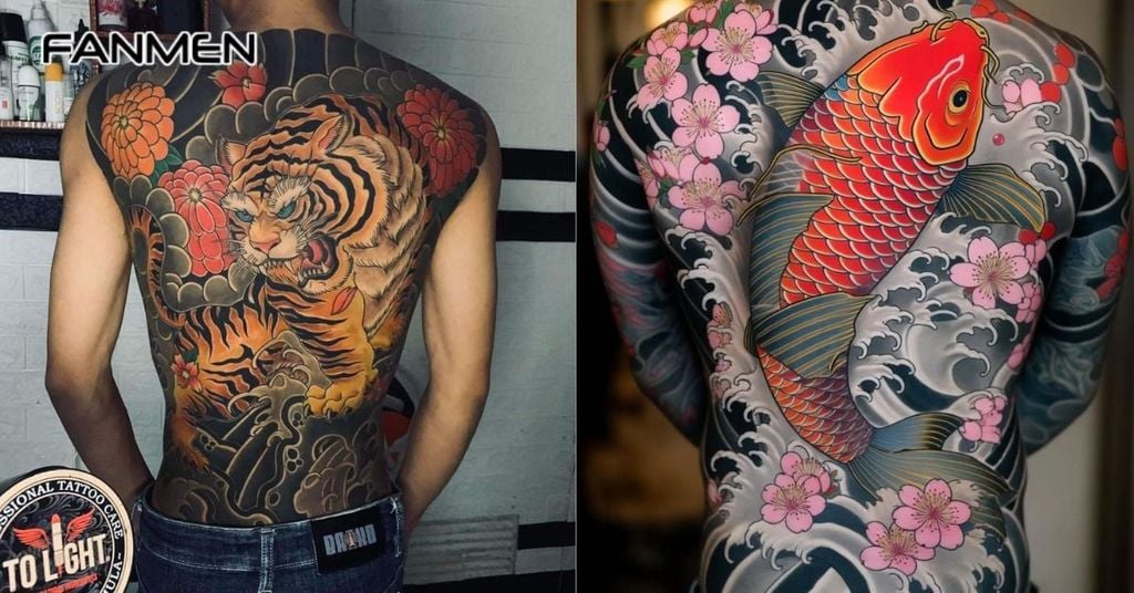 Hình xăm hoa ở lưng 2