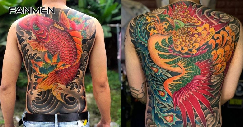 Hình xăm hoa ở lưng 4