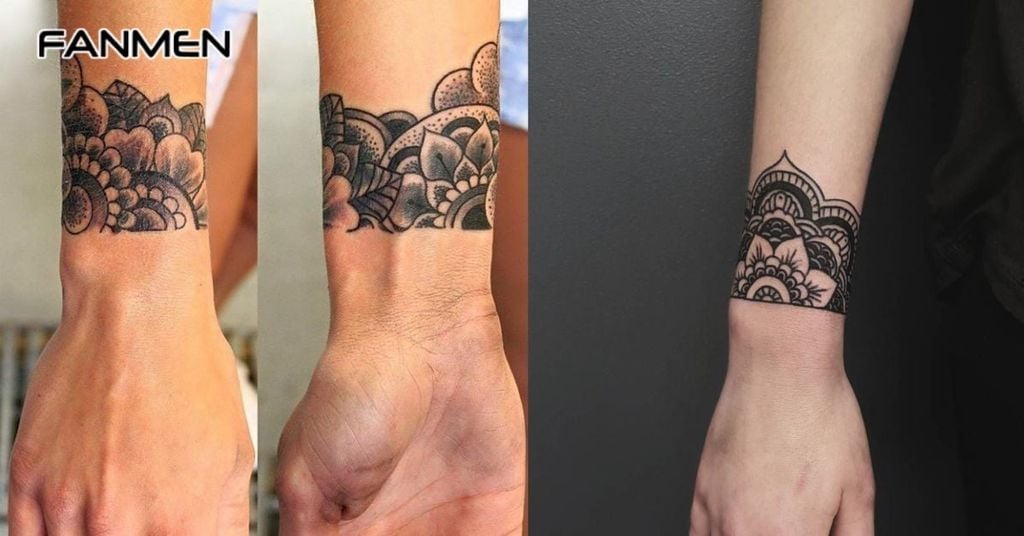 Hình xăm cổ tay hoa văn