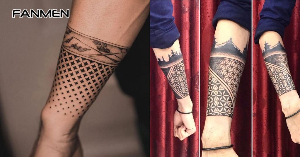 Hình xăm hoa văn cánh tay đẹp cho nam 23