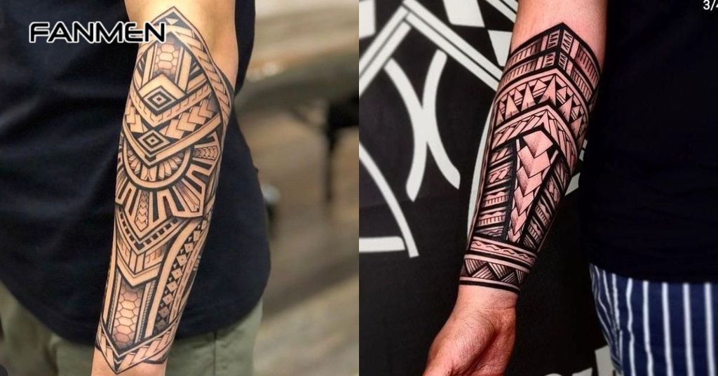 Hình xăm hoa văn cánh tay đẹp cho nam 6