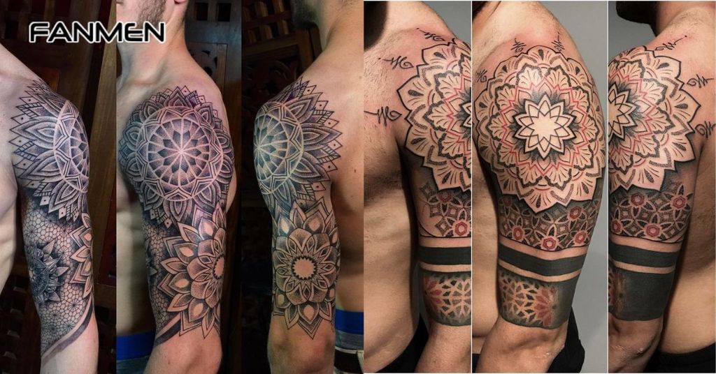 Hình xăm hoa văn phong cách Mandal&nbsp;6