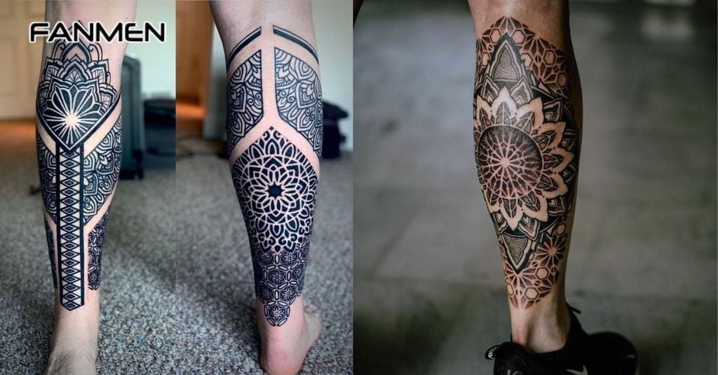 Hình xăm hoa văn ở chân 5