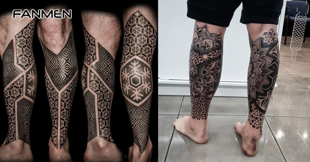 Hình xăm hoa văn ở chân 7