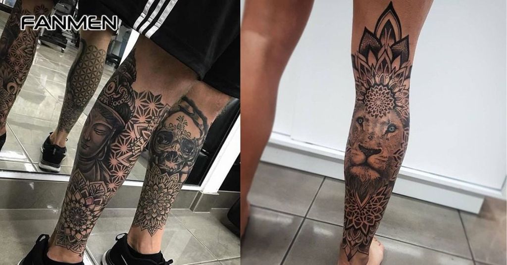 Hình xăm hoa văn ở chân 8
