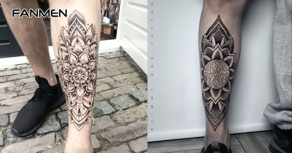 Hình xăm hoa văn ở chân 9