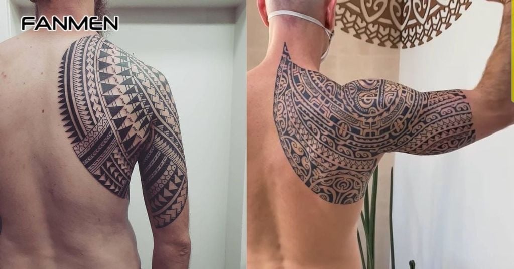 Hình xăm hoa văn ở vai 3