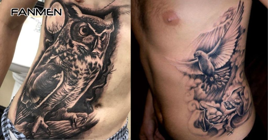 Hình xăm bên hông nam về động vật 3