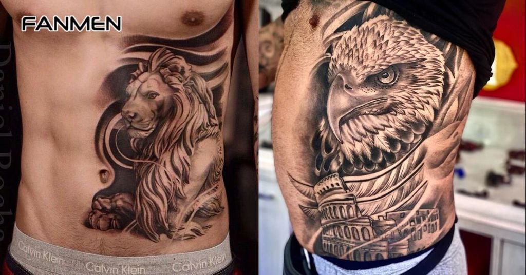Hình xăm bên hông nam về động vật 4