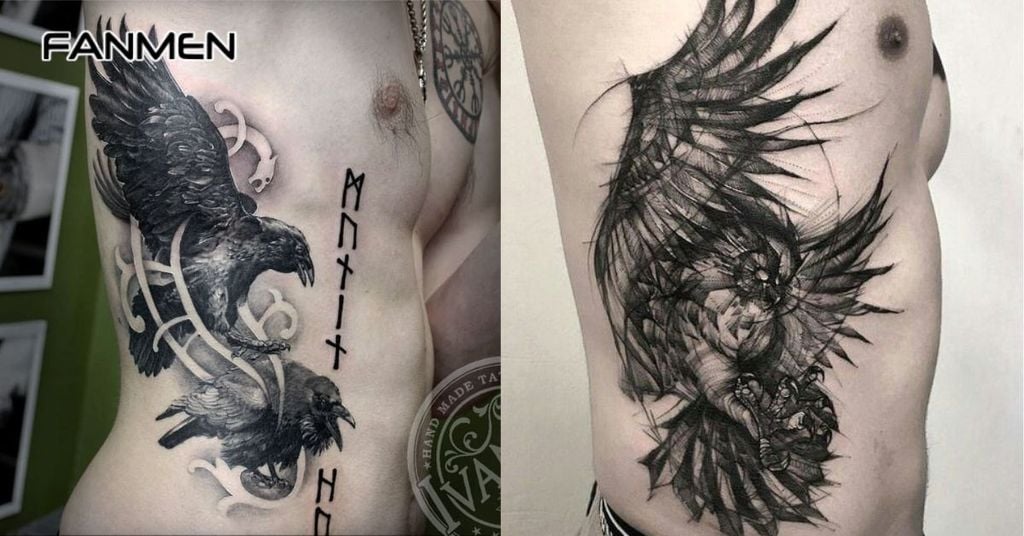 Hình xăm bên hông nam về động vật 9