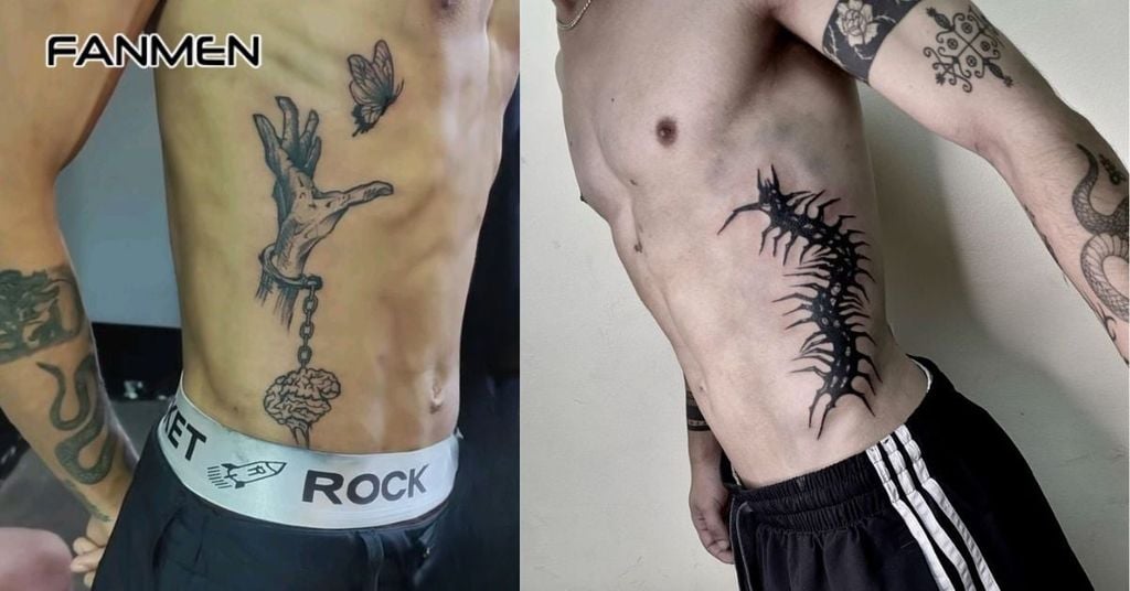 Hình xăm hông đẹp nam về các biểu tượng khác 8