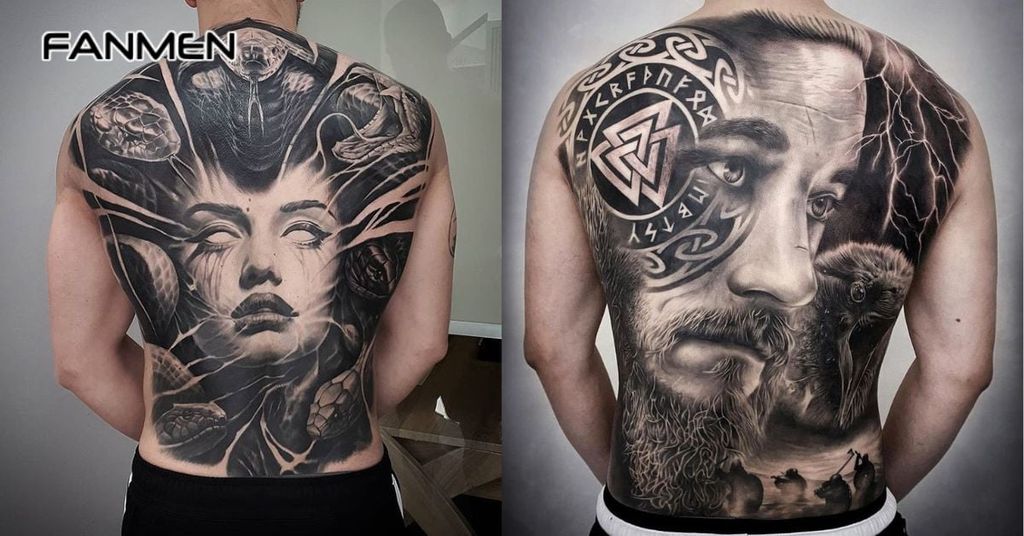 Hình xăm kín lưng phong cách Châu Âu