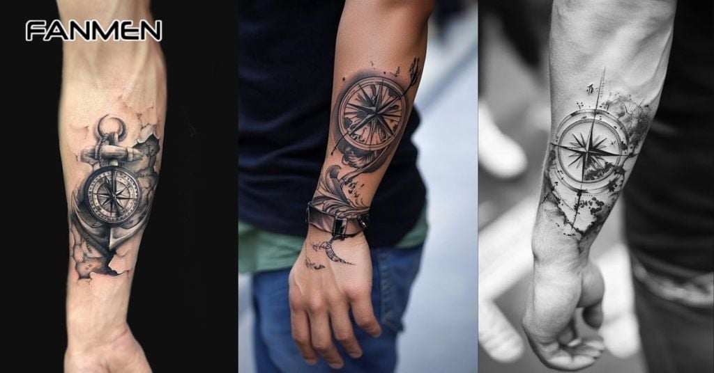 Hình xăm la bàn 3D 2