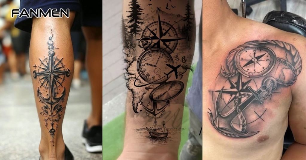 Hình xăm la bàn 3D 4