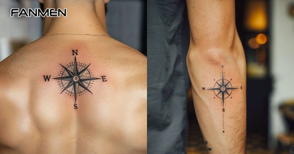 Hình xăm la bàn mini 8