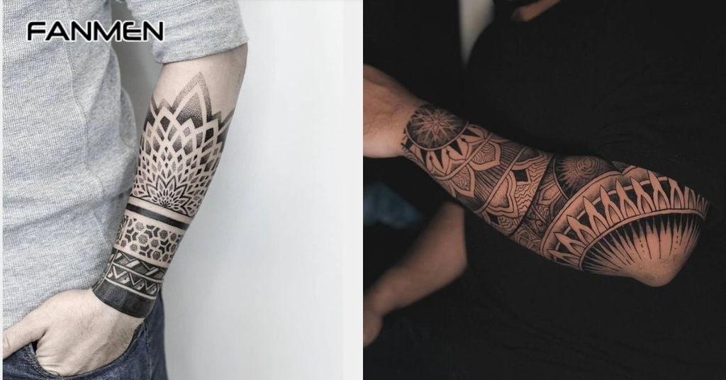 Hình xăm mandala blackwork 4