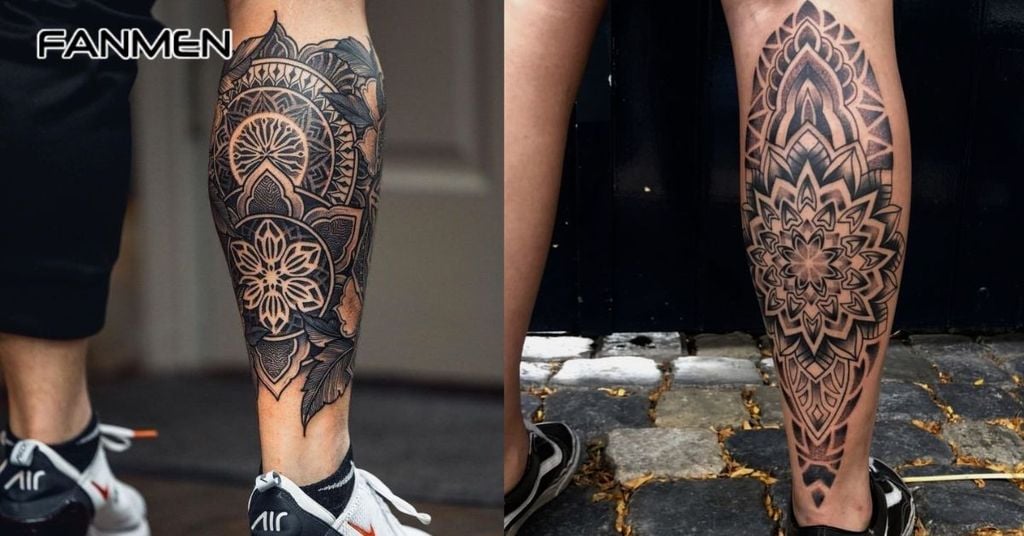 Hình xăm mandala blackwork 6