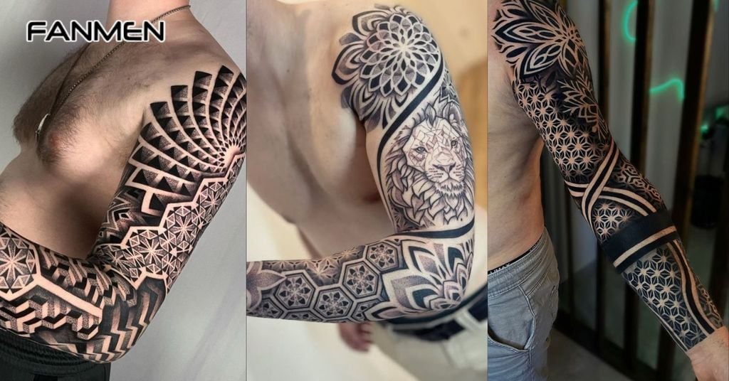 Hình Xăm Mandala Kiểu Tattoo Sleeve
