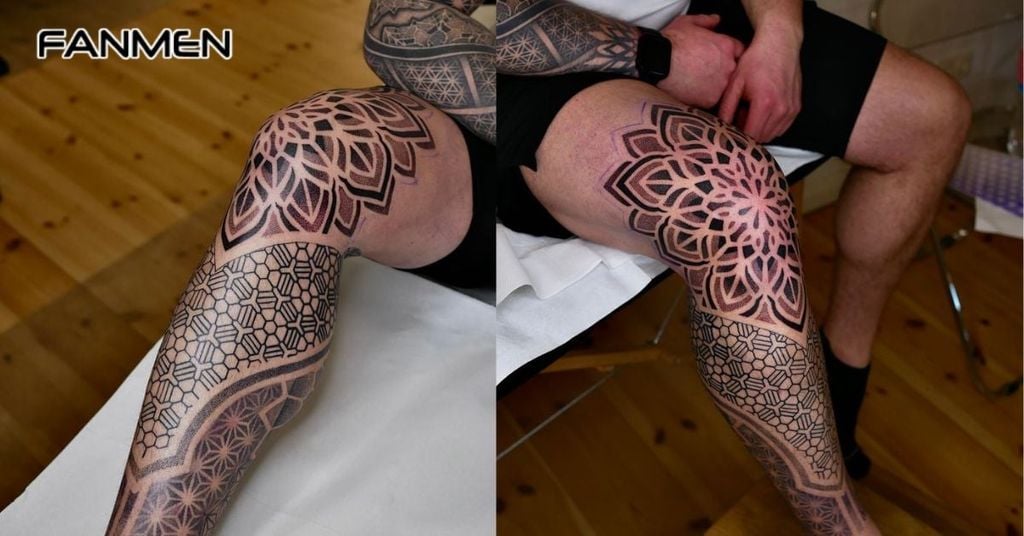 Hình xăm mandala màu sắc 3