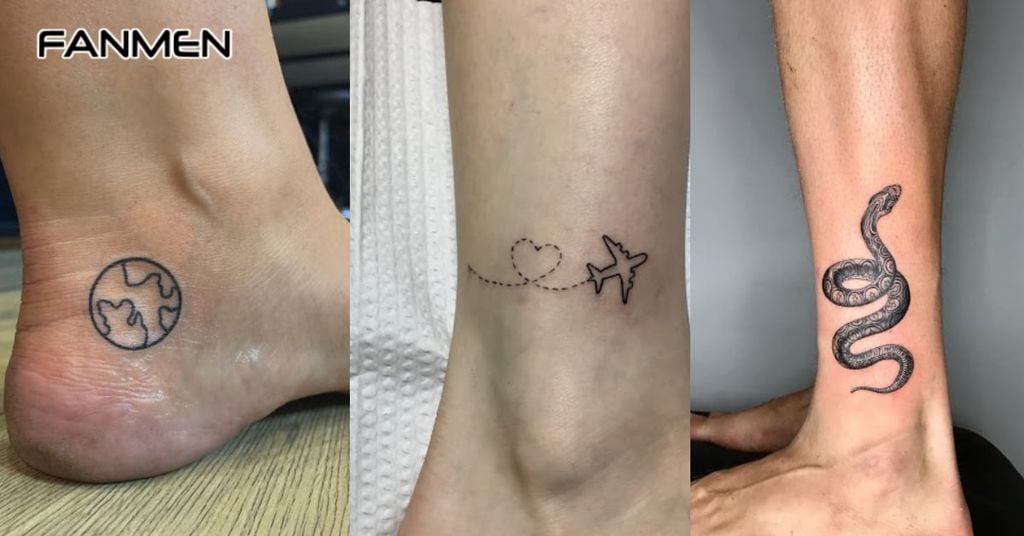 Hình Xăm Mắt Cá Chân Tối Giản 1